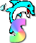 GIF animado (29355) Letra s delfin