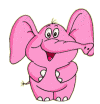 GIF animado (29535) Letra s elefante rosa