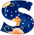 GIF animado (28185) Letra s estrellas rosas