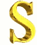 GIF animado (26122) Letra s oro