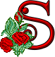 GIF animado (27303) Letra s romantica rosas rojas