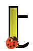 GIF animado (25620) Letra t amarilla con mariquita