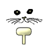 GIF animado (29841) Letra t bigotes gato