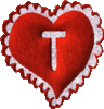 GIF animado (26982) Letra t corazon rojo