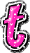GIF animado (26554) Letra t corazoncitos rosas