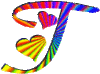 GIF animado (26792) Letra t corazones colores
