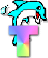 GIF animado (29356) Letra t delfin