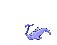 GIF animado (29447) Letra t delfin