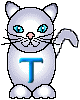 GIF animado (29998) Letra t gato color