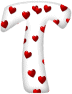 GIF animado (27226) Letra t romantica corazones