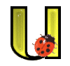 GIF animado (25622) Letra u amarilla con mariquita