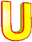 GIF animado (25734) Letra u amarilla roja