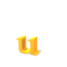 GIF animado (25760) Letra u amarilla saltando