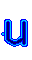 GIF animado (27450) Letra u azul