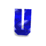 GIF animado (27588) Letra u azul