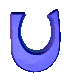 GIF animado (27701) Letra u azul