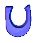 Imagen GIF de Letra u azul animado
