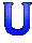 GIF animado (28257) Letra u azul anil