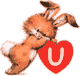 GIF animado (29409) Letra u conejo