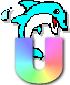 GIF animado (29357) Letra u delfin