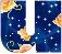 GIF animado (28189) Letra u estrellas rosas