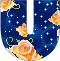 GIF animado (28190) Letra u estrellas rosas mayuscula