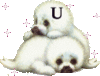 GIF animado (29589) Letra u foquitas