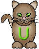 GIF animado (29999) Letra u gato color