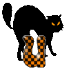 GIF animado (30026) Letra u gato negro