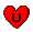 GIF animado (27149) Letra u mini corazon