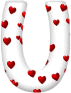 GIF animado (27227) Letra u romantica corazones
