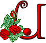 GIF animado (27305) Letra u romantica rosas rojas