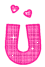 GIF animado (27279) Letra u rosa romantica