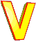 GIF animado (25735) Letra v amarilla roja