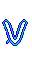 GIF animado (27452) Letra v azul