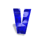 GIF animado (27589) Letra v azul