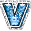 GIF animado (27676) Letra v azul