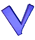 GIF animado (27702) Letra v azul