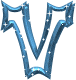 GIF animado (27801) Letra v azul