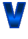 GIF animado (28284) Letra v azul