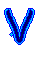 GIF animado (27453) Letra v azul mayuscula