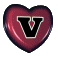 GIF animado (26634) Letra v corazon animado