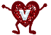GIF animado (26732) Letra v corazon brazos