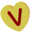 GIF animado (26758) Letra v corazon caramelo