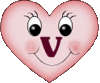 GIF animado (27036) Letra v corazon tierno