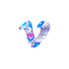 GIF animado (26696) Letra v corazones azules