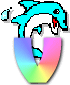GIF animado (29358) Letra v delfin