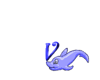 GIF animado (29449) Letra v delfin