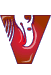GIF animado (29747) Letra v forma animal rojo