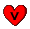 GIF animado (27150) Letra v mini corazon